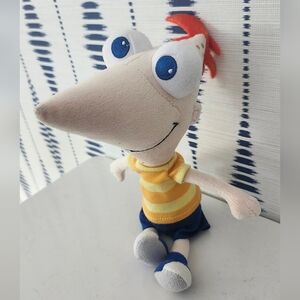 Disney Store Phineas Plush Doll from Phineas and Ferb, Plush Disney Store Phinea
